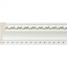 Плинтус потолочный Cosca T60(2)-W25 Полистирол Слоновая кость 2400*60*20 мм