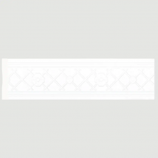 Бордюр Cosca W80(2)D-W27 Полистирол Белый 2400*80*9 мм