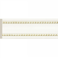 Бордюр Cosca W60(1)-W27G Полистирол Белый с золотом 2400*60*9 мм