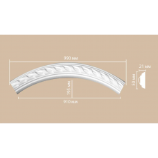 Радиус [1/4 круга] Decomaster 898061-130 (Rнар. 700 | Rвн. 650)