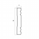 Бордюр Cosca W80(2)M-W27 Полистирол Белый 2400*80*12 мм