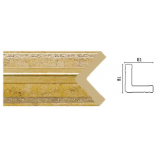 Уголок Decor Dizayn 140-553 Полистирол 2400*81*81 мм