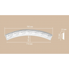 Радиус [1/4 круга] Decomaster 898102-100 (Rнар. 550 | Rвн. 500)